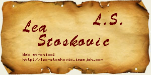 Lea Stošković vizit kartica